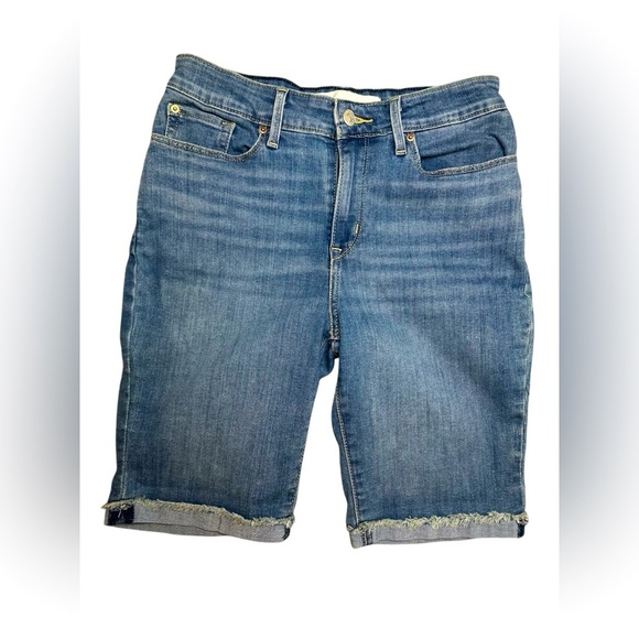 Levi Strauss Signature Mid Rise‎ Bermuda Shorts Size 27W - Picture 1 of 7